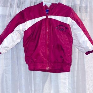 Boys vintage Arkansas razorbacks puffer jacket with hood size 18months